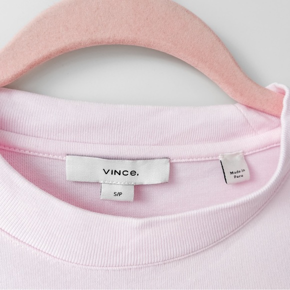 Vince light pink cotton side tie tee shirt dress - Picture 3 of 15